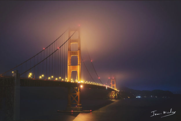 San Francisco - The Golden Gate Bridge at night copie